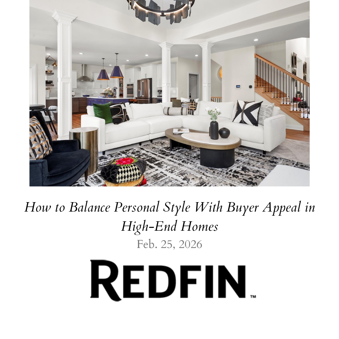 J'Miracle Designs Featured in Redfin - How to Balance Personal Style With Buyer Appeal in High-End Homes